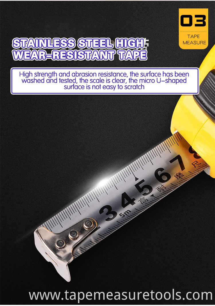 Fisheye steel tape 5 meters 3 meters 7.5 meters plastic metric anti-drop measuring rule can be customized abs tape 10m